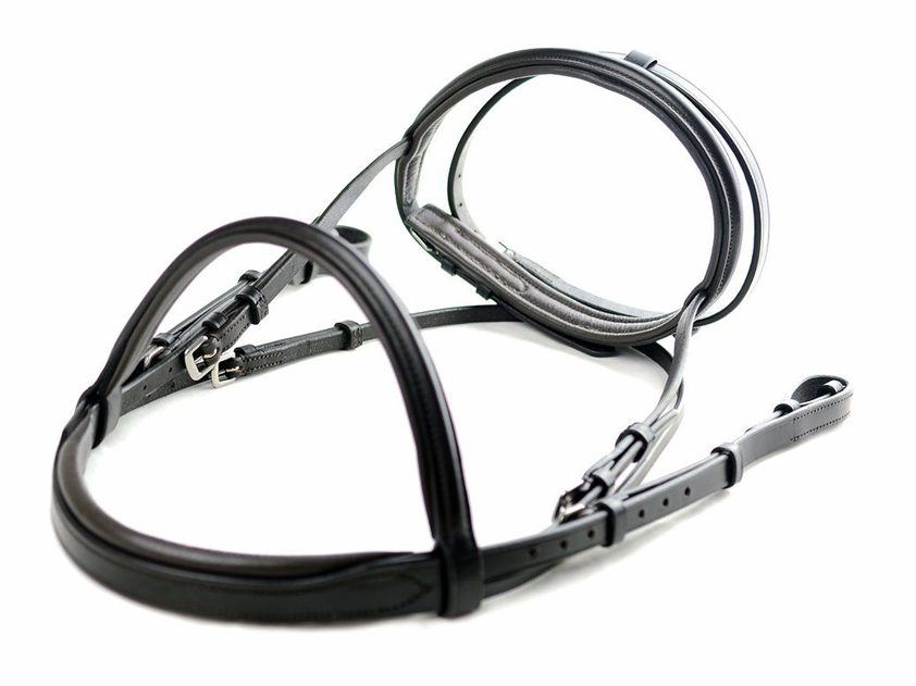 Black Ascot Comfort Flash Bridle