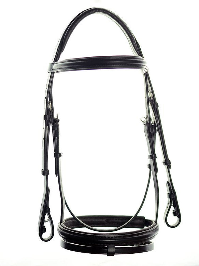 Black Ascot Comfort Flash Bridle