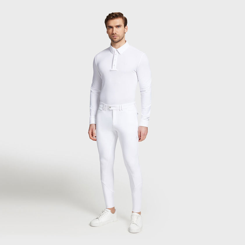 White Samshield Marceau Knee Grip Breeches