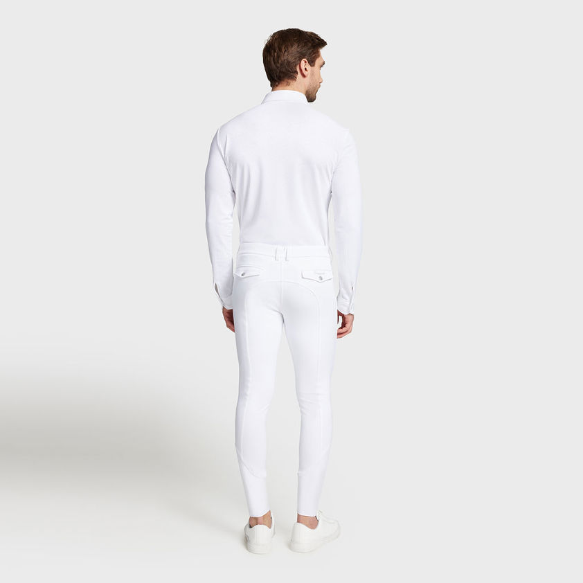 White Samshield Marceau Knee Grip Breeches