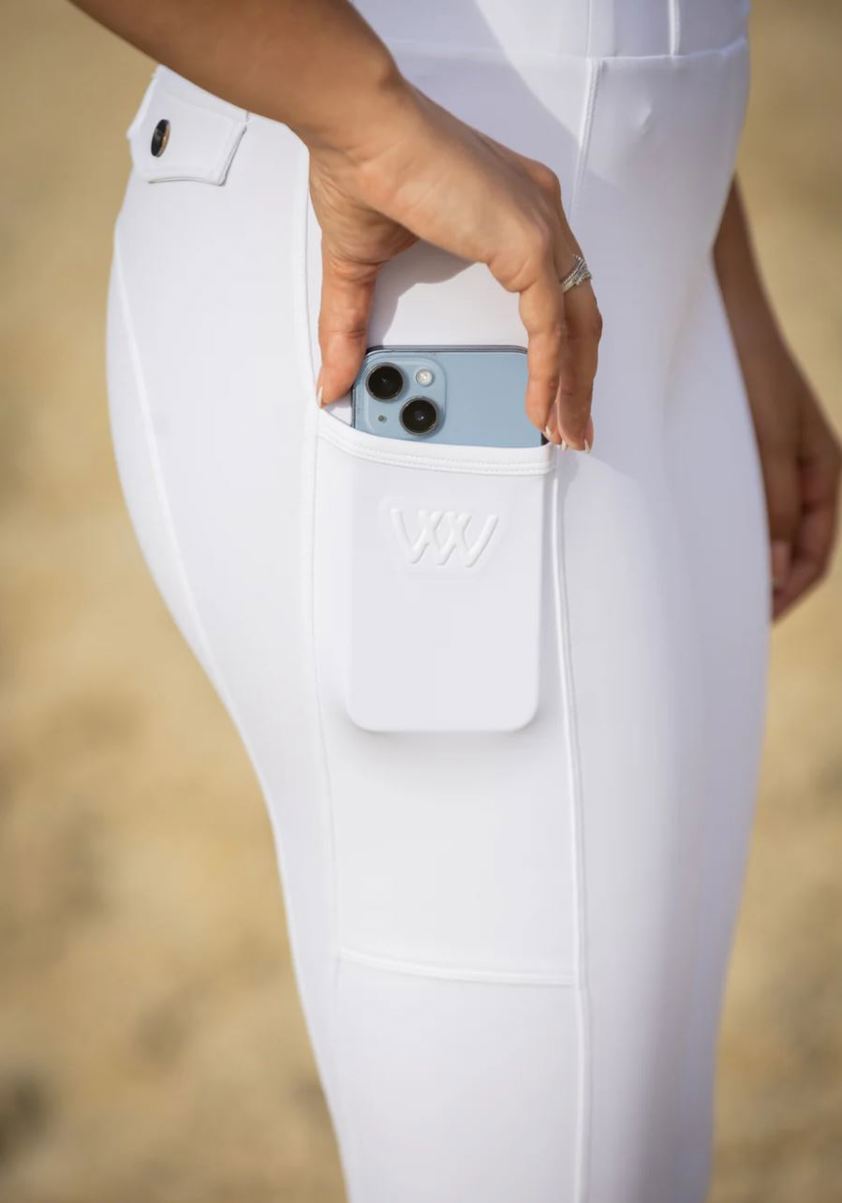 White Woof Wear Elite Competition Riding Tights