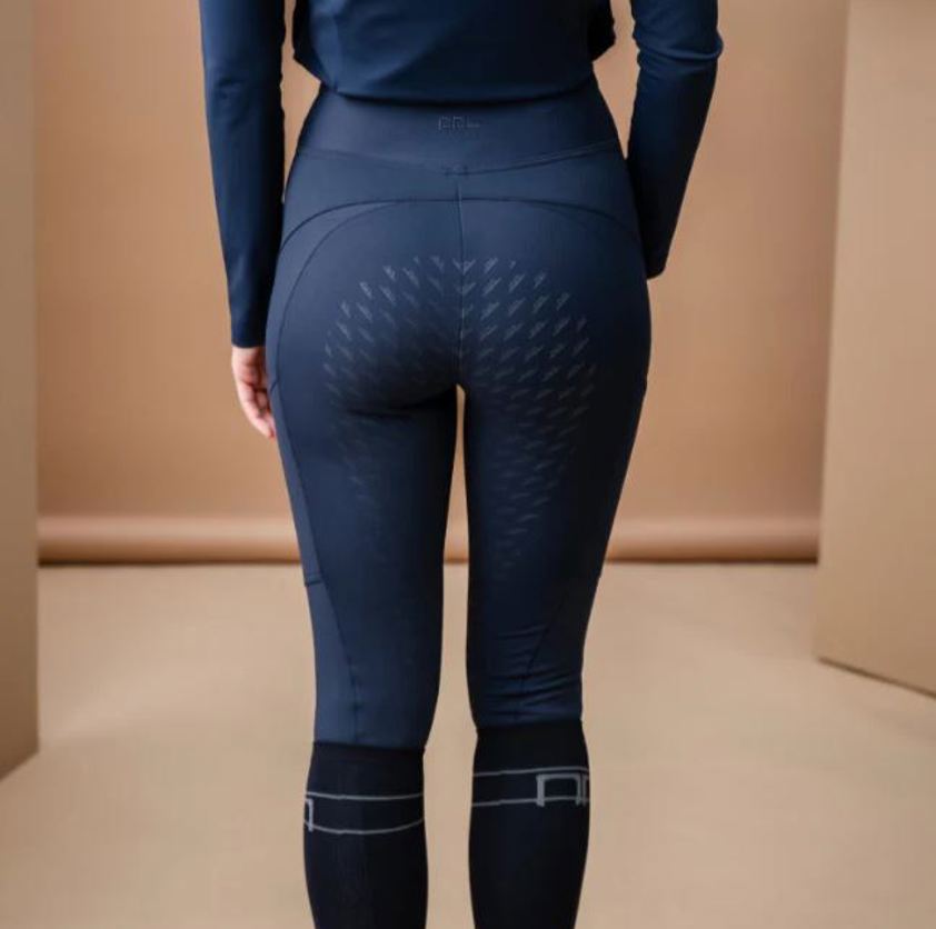 Navy AA Alba Brushed Riding Tights