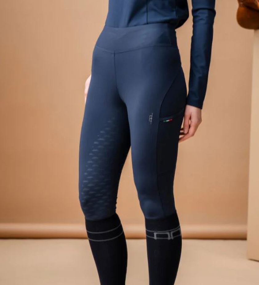 Navy AA Alba Brushed Riding Tights