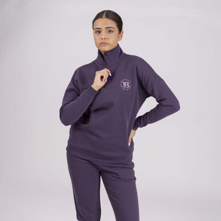 Purple Aubrion Serene Half Zip Sweater