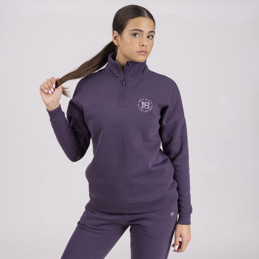 Purple Aubrion Serene Half Zip Sweater