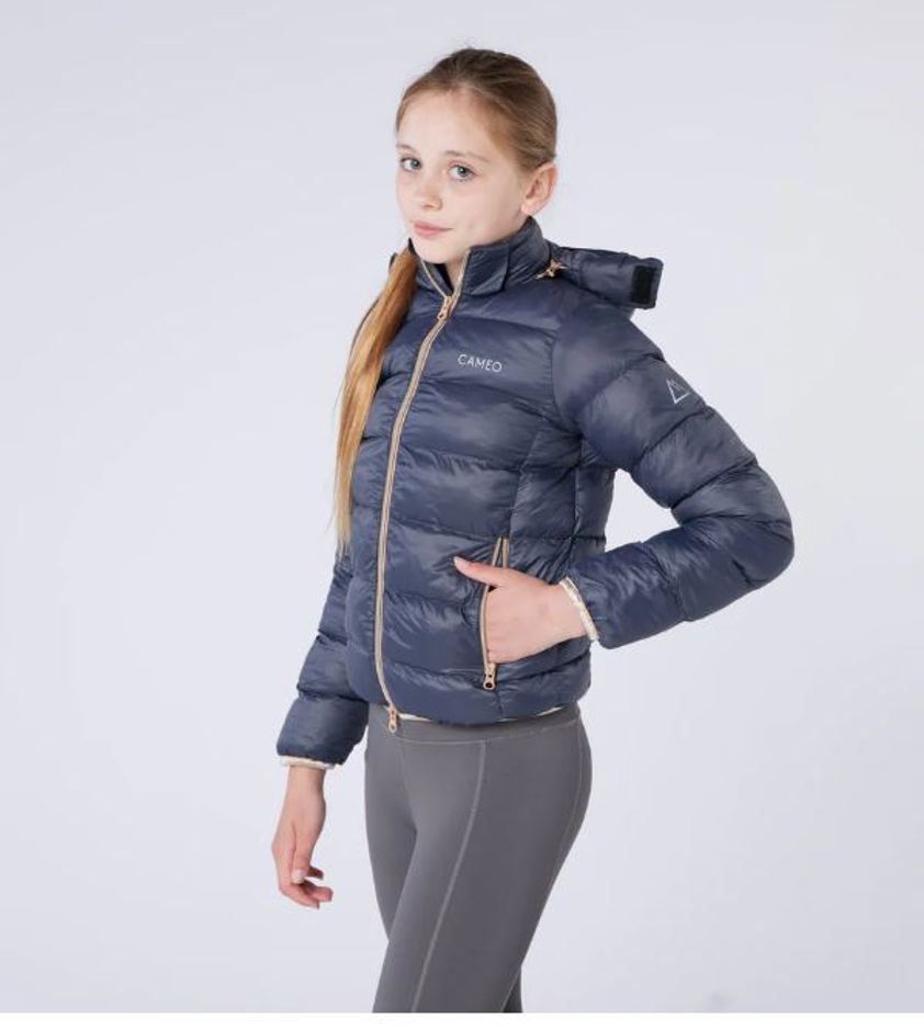 Grey Cameo Equi-Quilt Junior Jacket
