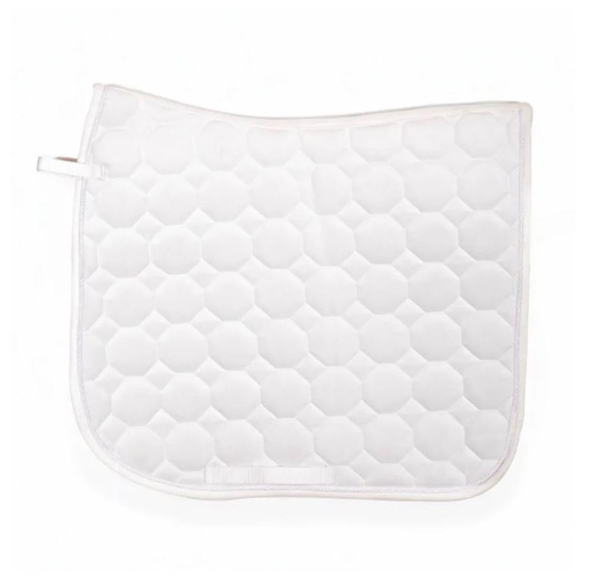 White Cameo Suede Dressage Saddlecloth
