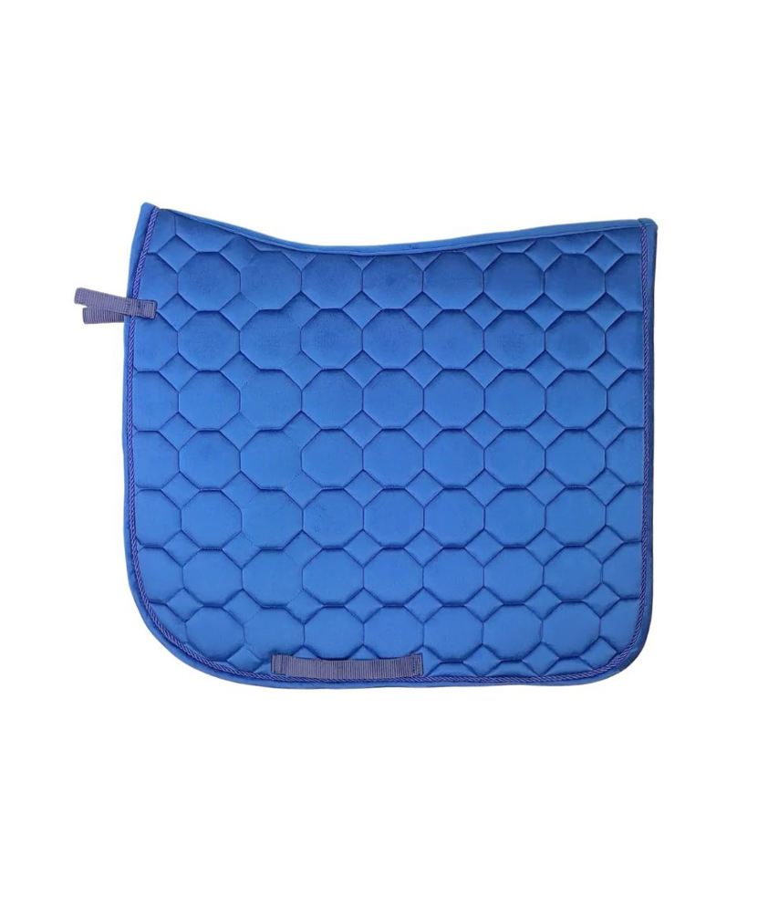 Navy Cameo Suede Dressage Saddlecloth