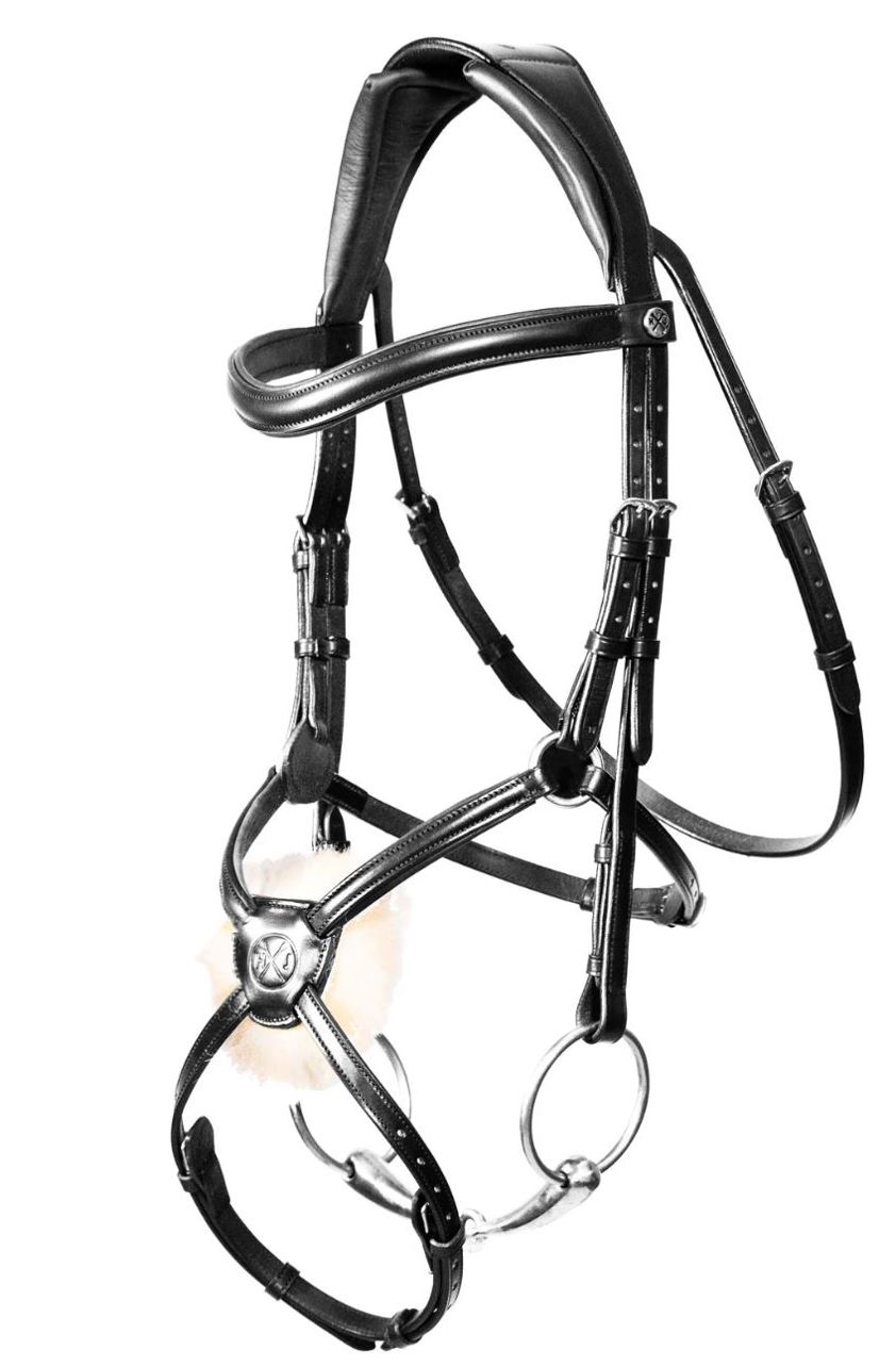 Black Henry James Mexican Grackle Bridle With Comfort 3D Air Headpiece