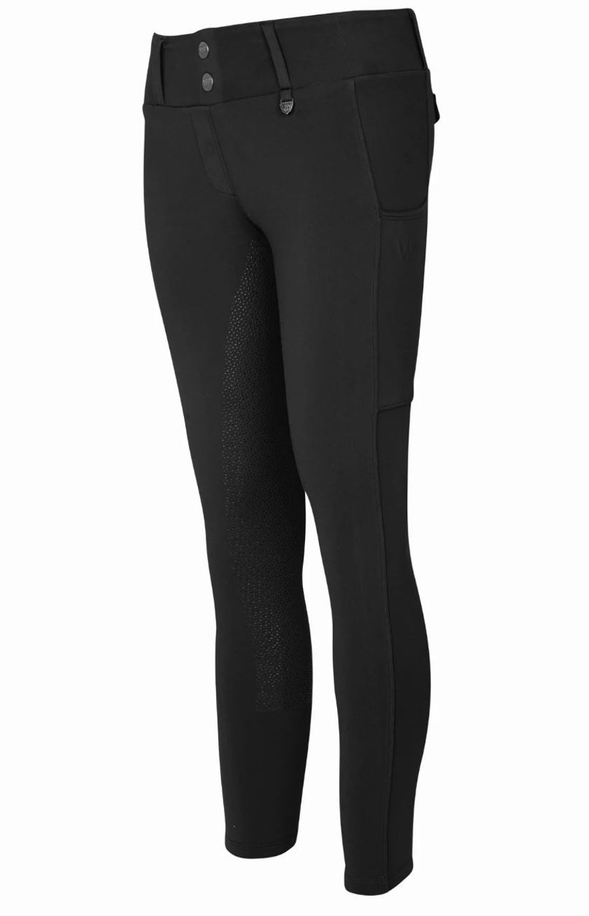 Black Woof Wear Young Rider Elite Riding Tights