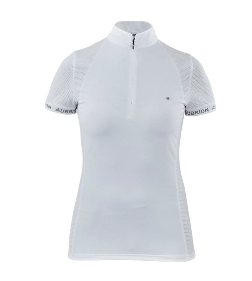 White Aubrion Young Rider Newbel Show Shirt