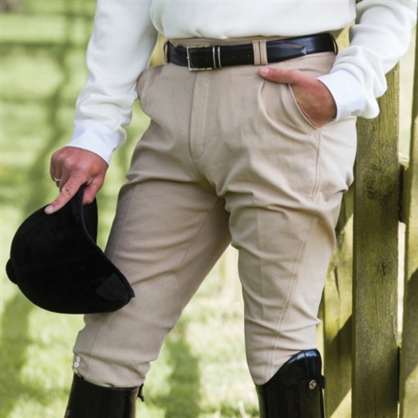 Beige Equetech Mens Foxhunter Hybrid Breeches