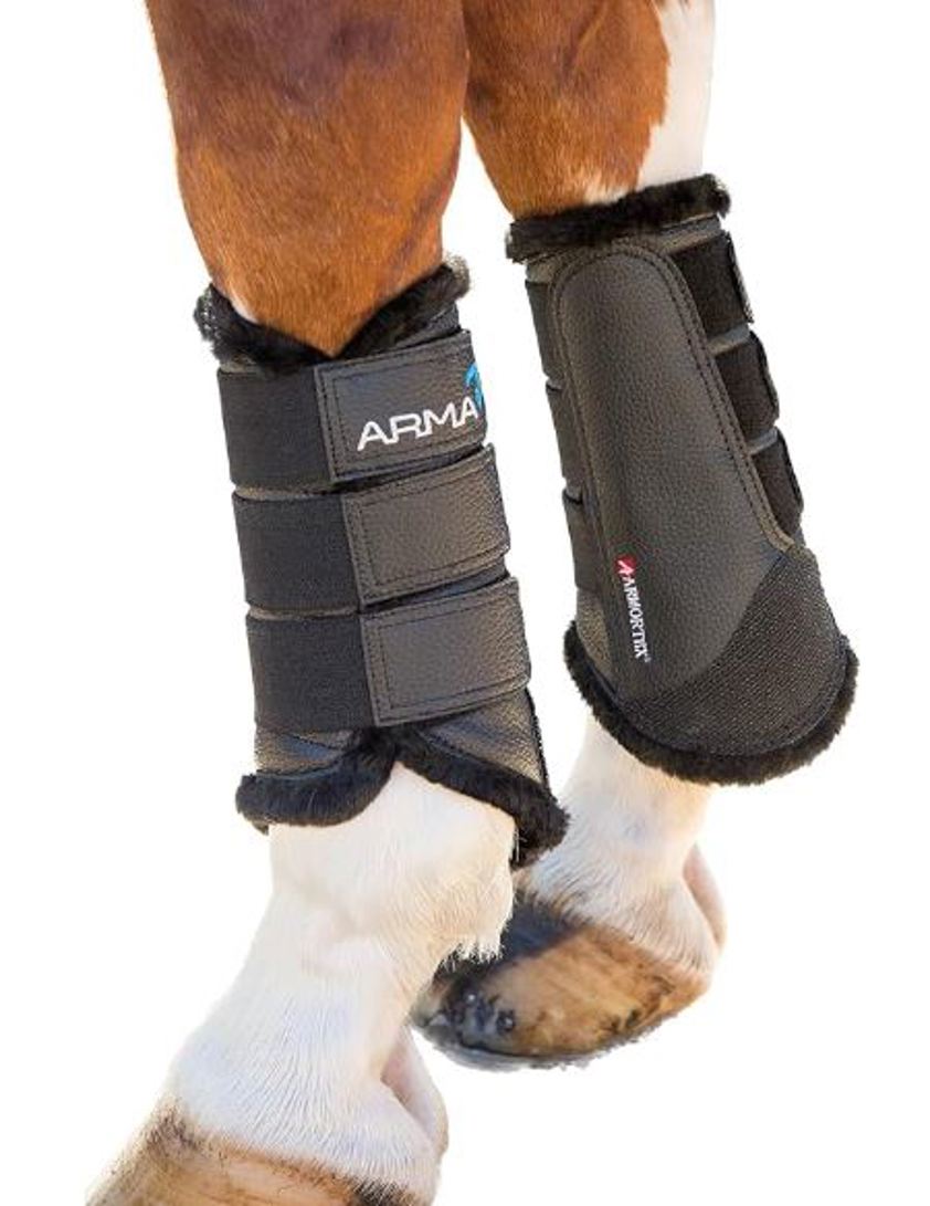 Black Arma Fur lined Brushing Boots