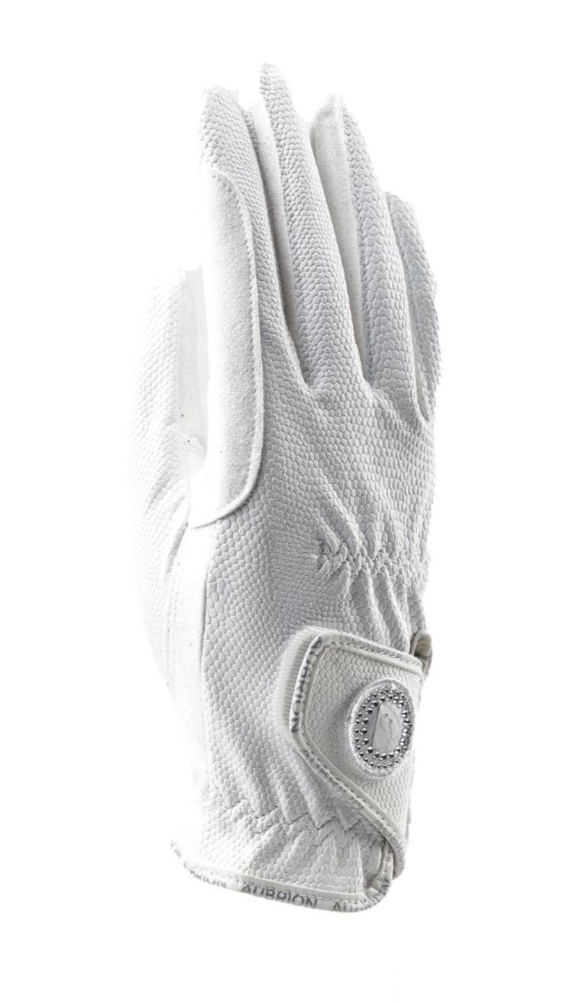 White Aubrion Aachen Riding Gloves