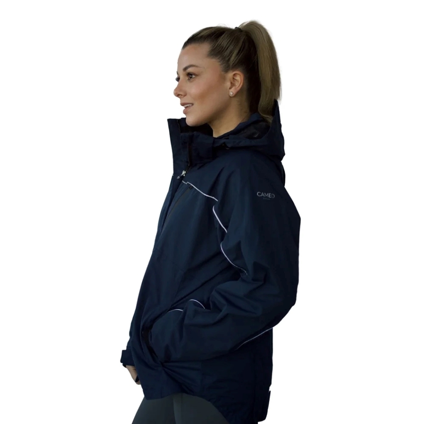 Navy Cameo Waterproof Riding Jacket