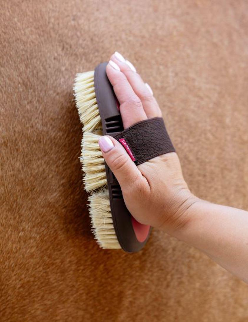Cranberry LeMieux Flexi Grooming Brushes
