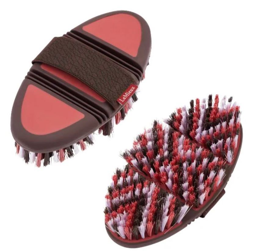 Cranberry LeMieux Flexi Grooming Brushes