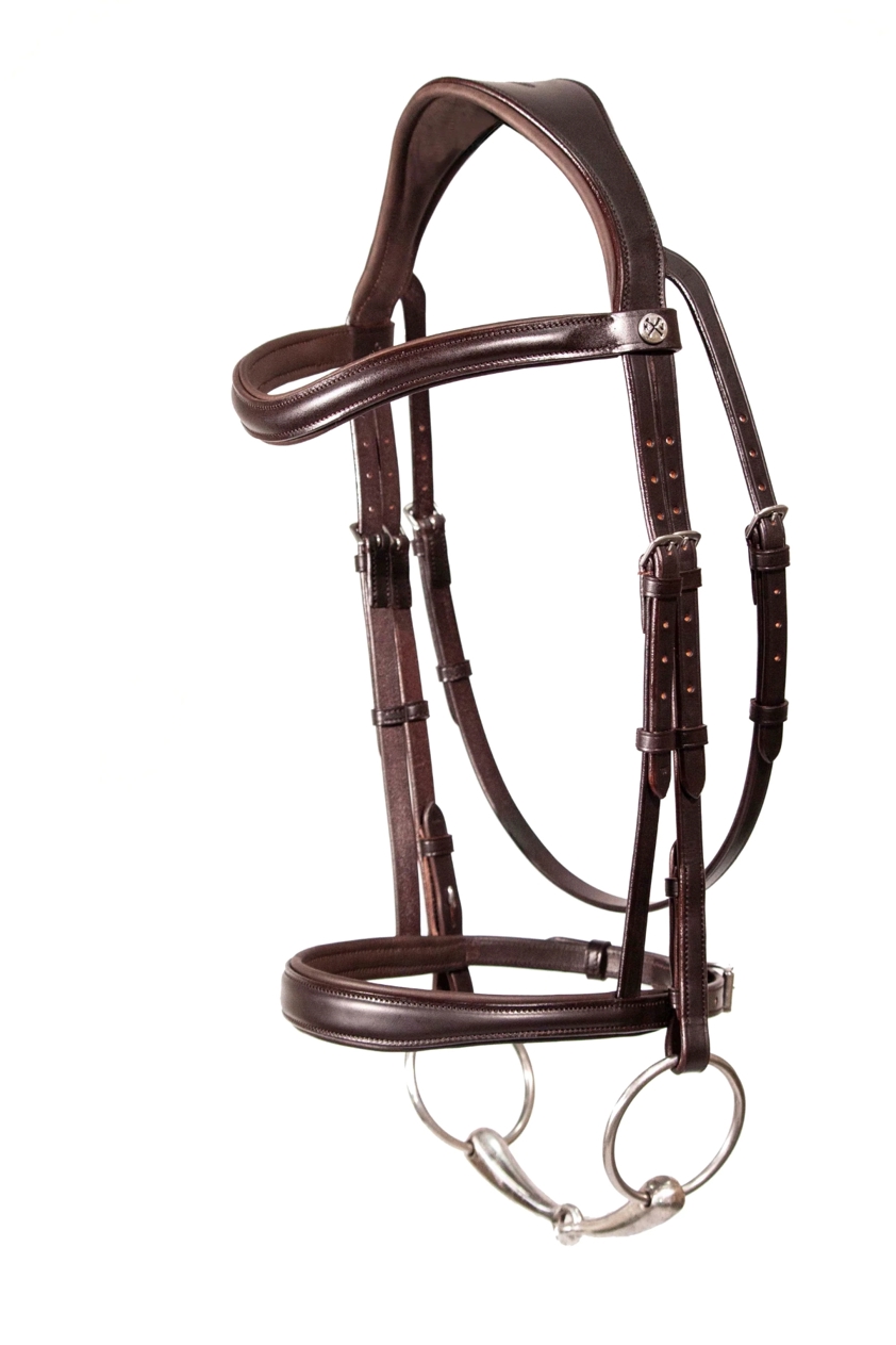 Brown Henry James Cavesson Bridle With Flexure Curve Headpiece