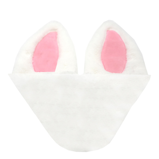 White/Pink Bunny Rabbit Ear Bonnet
