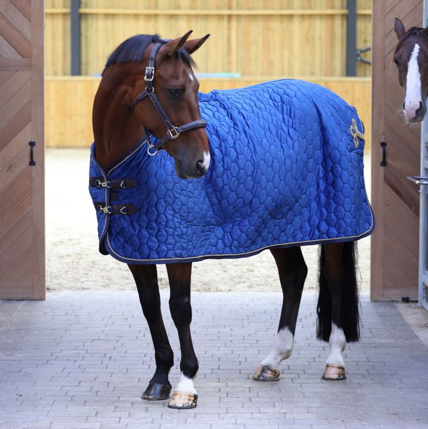 Navy Shires Deluxe Quilted Show Rug