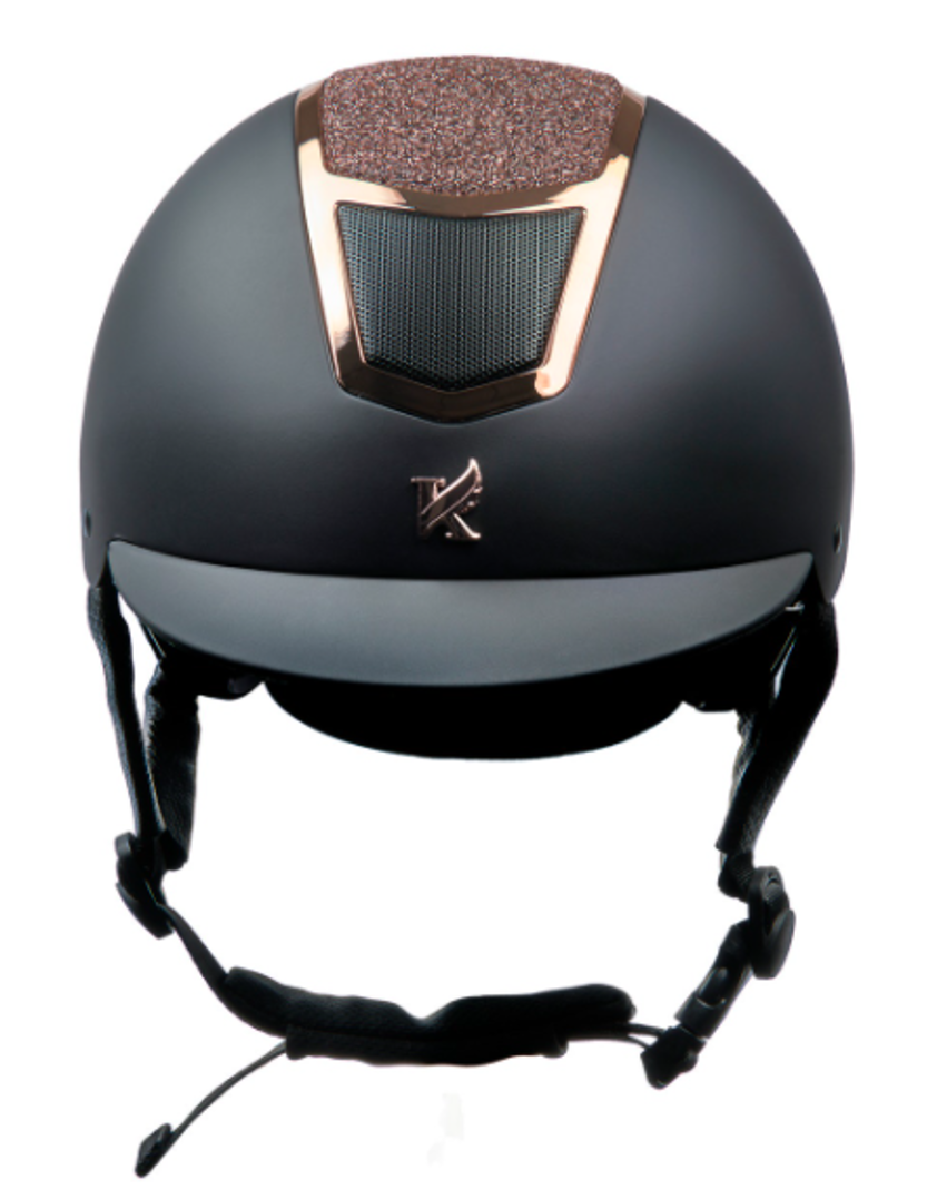 Black/Rose Gold Karben Valentina Riding Hat