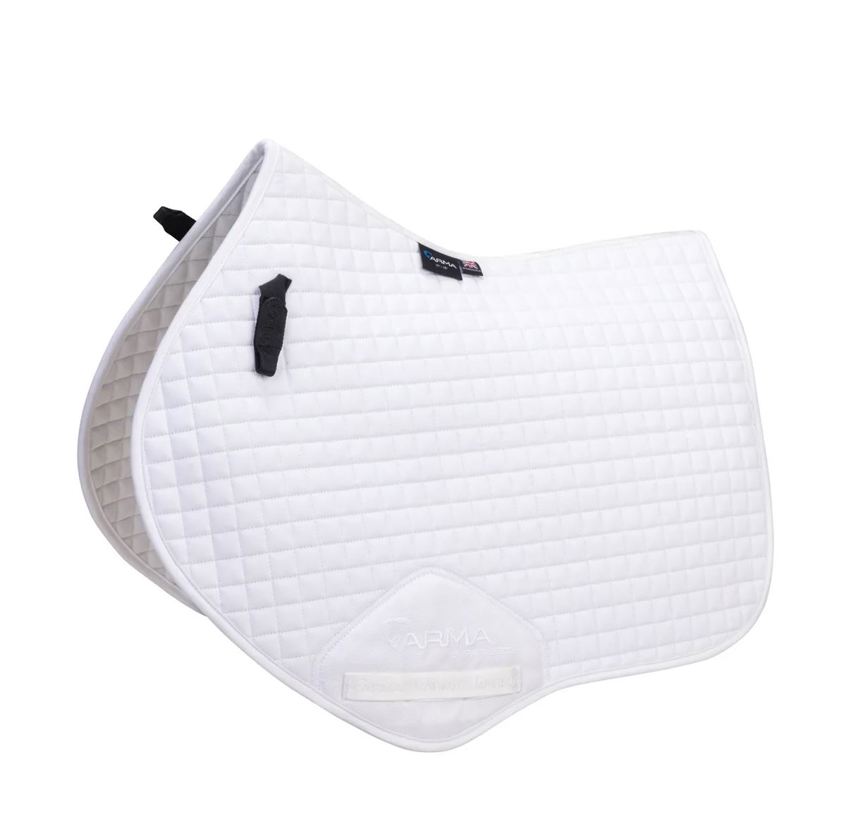 White ARMA Deluxe Cotton Jump Saddlecloth