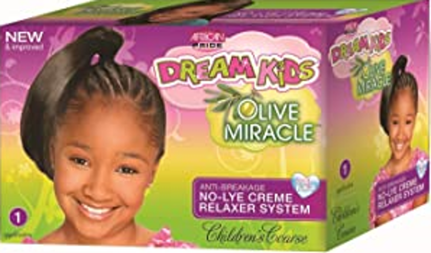 AFRICAN PRIDE DREAM KIDS OLIVE MIRACLE ANTI BREAKAGE NO LYE CREME RELAXER SYSTEM