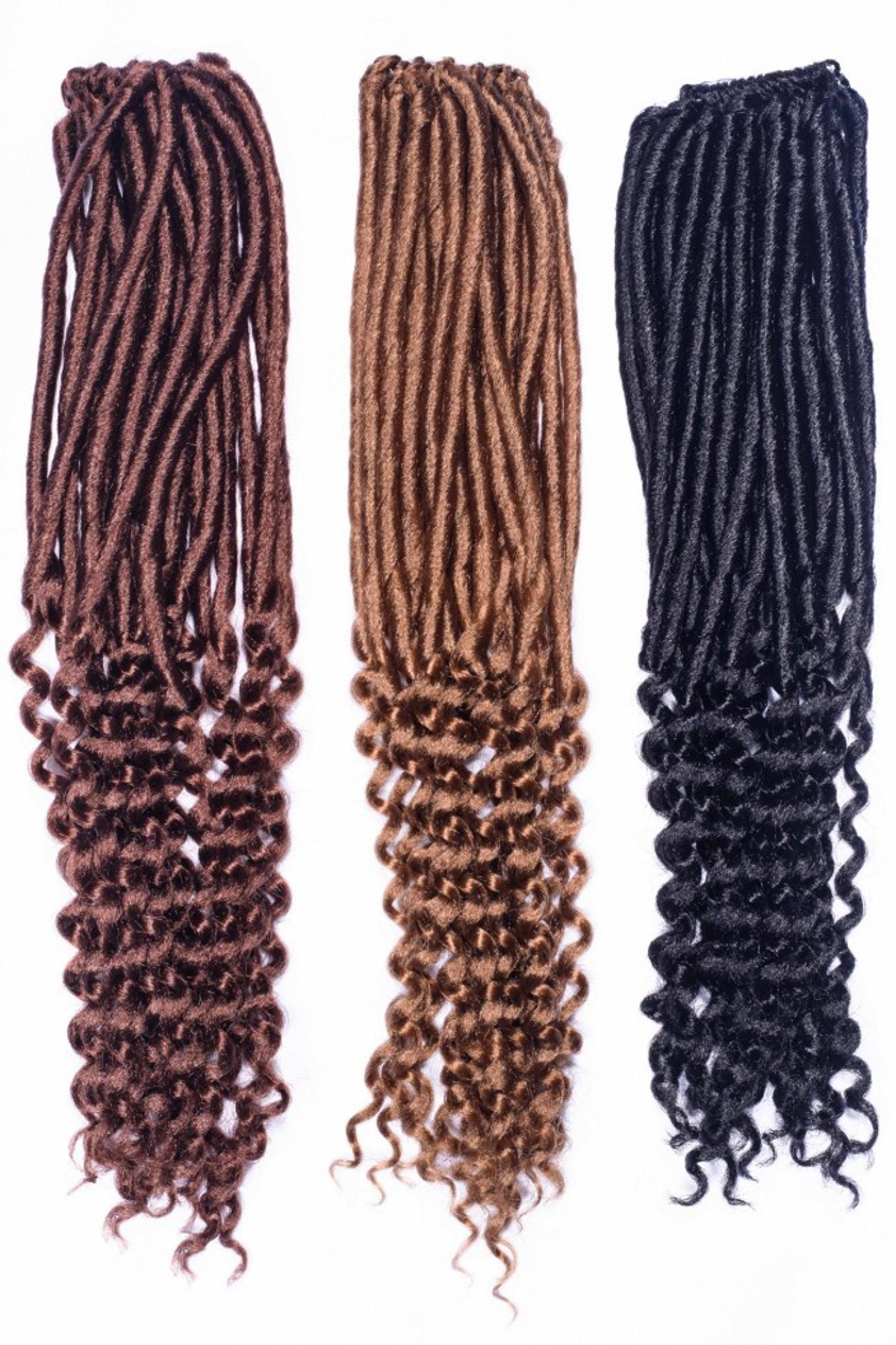 Minerva Locs - Crochet Braid, Curly 20" - 40pcs in a pack