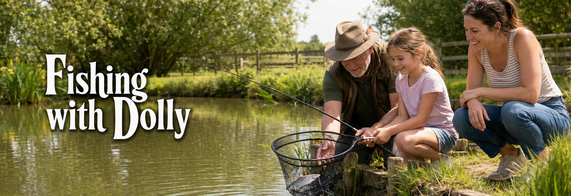 Fishing with Dolly at Jimmy’s Farm