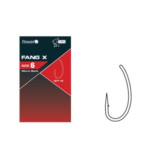 1 Nash Pin Point Fang X Barbed Hooks