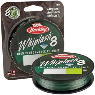 0.06mm,10.7kg / 23lb Berkley Whiplash 8 Braid 300m Green