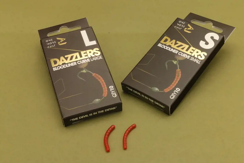 thumbnail image 2 of One More Cast OMC Dazzlers Bloodliners - 10 Pack Inturn Fishing Hooks For Carp 2 of 12