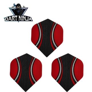 Dart Ninja Premium Dart Flight Set Carbon Weave Red