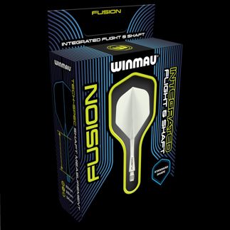 Winmau Fusion Integrated Flight & Shaft  Medium Solid white