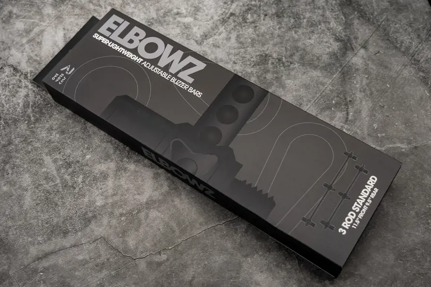 One More Cast Elbowz Buzz Bars In Acciaio Inox – Coppia Di Supporti Per Canne Da Pesca Multifilo
