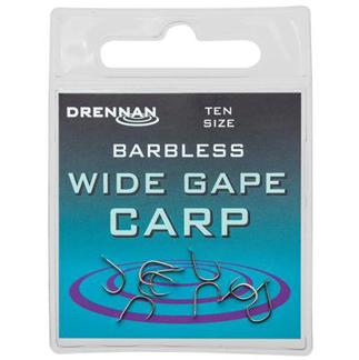 10 Drennan Wide Gape Carp Barbless Hook Range