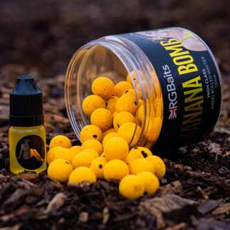 RG Baits Banana Bomb 'Pin Ups' Wafters 12mm + Booster
