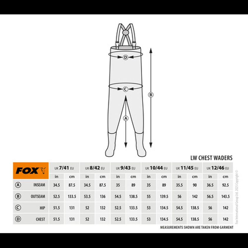 Fox Khaki LW Lined Waders | Birds Tackle Ipswich Suffolk