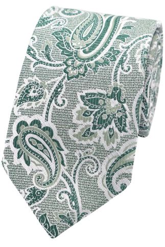 Bottle Green Large Paisley Tie – Mix & Match Wedding Accessory