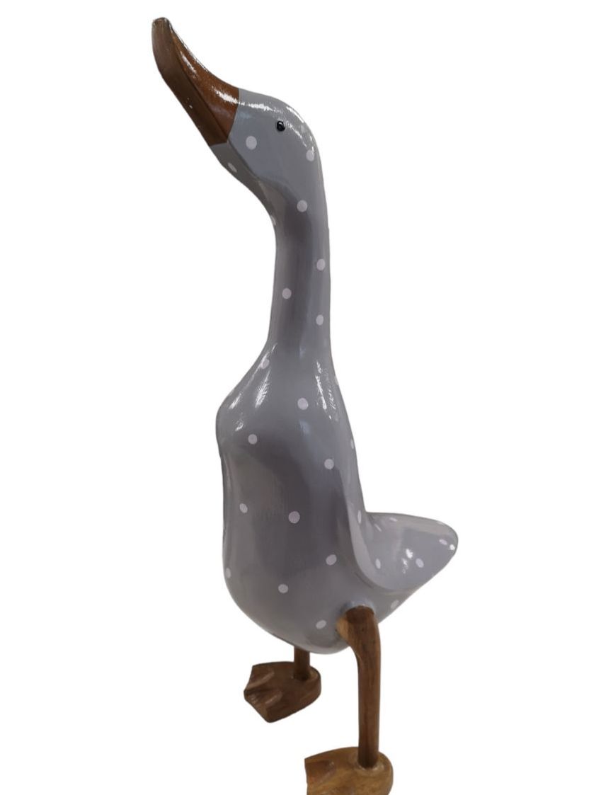 Spotty Grey Wooden Spotty Duck