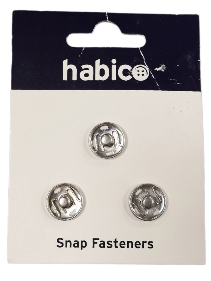 Snap Fasteners - 3pc - 14mm - Silver