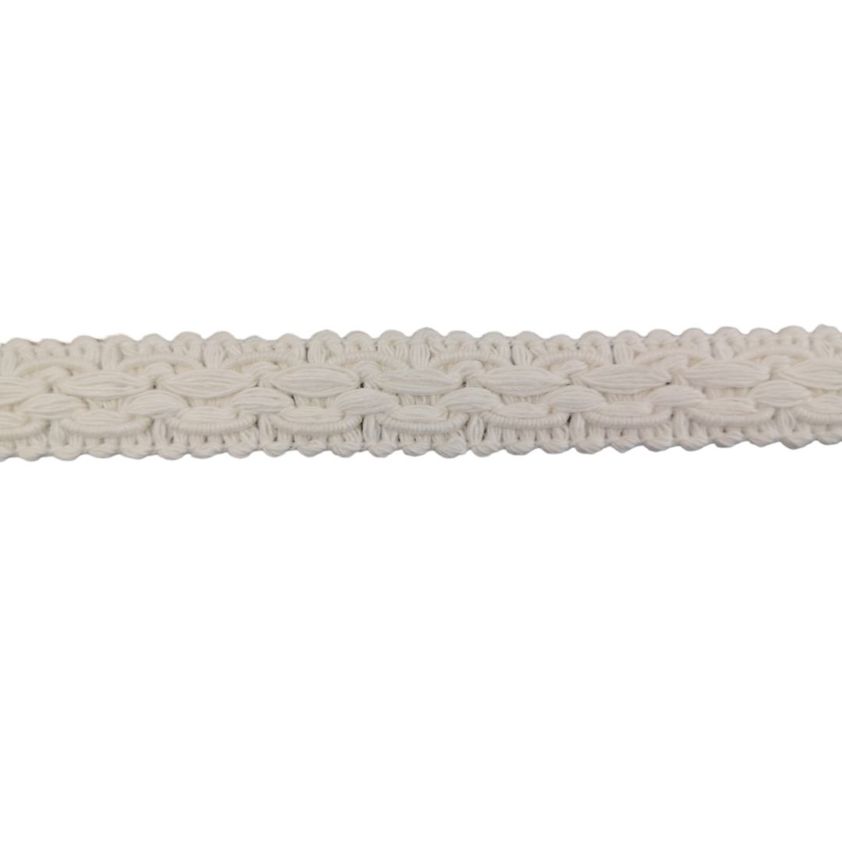 Ecru Flat Braid - 17mm