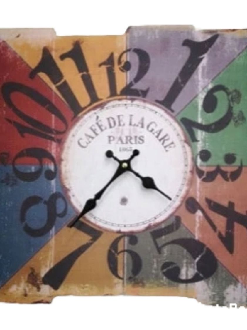 Vintage Square Clock Cafe de la Gare