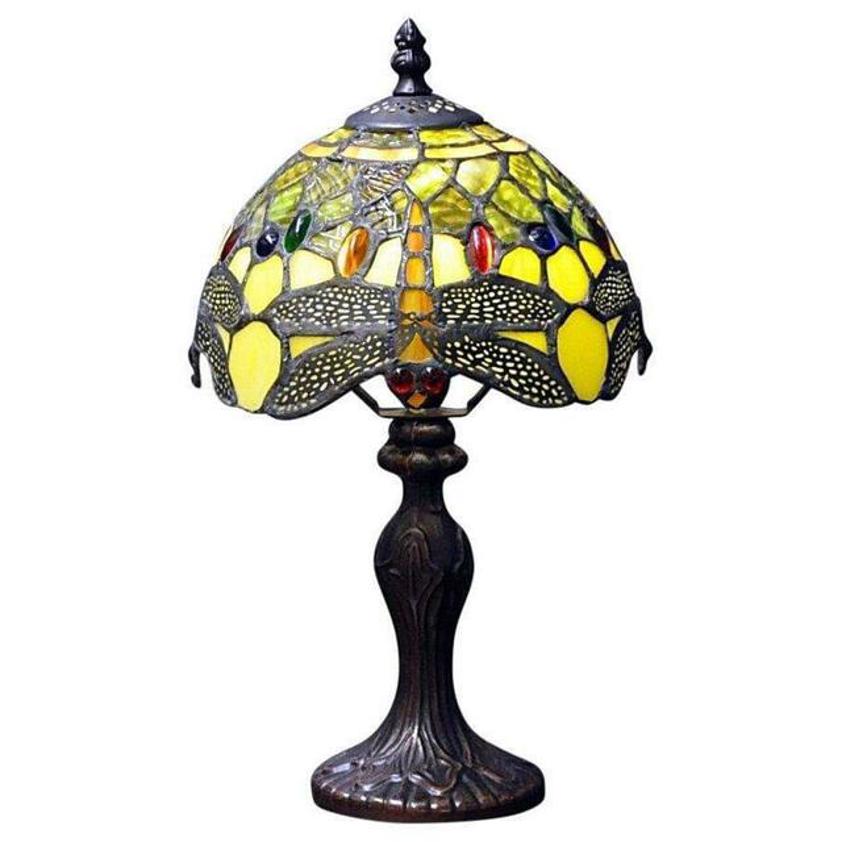 8" Shade Green Dragonfly Tiffany Lamp