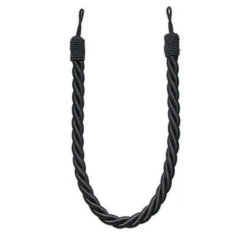 Black (HB550-BLA) Rope tie back 80cm