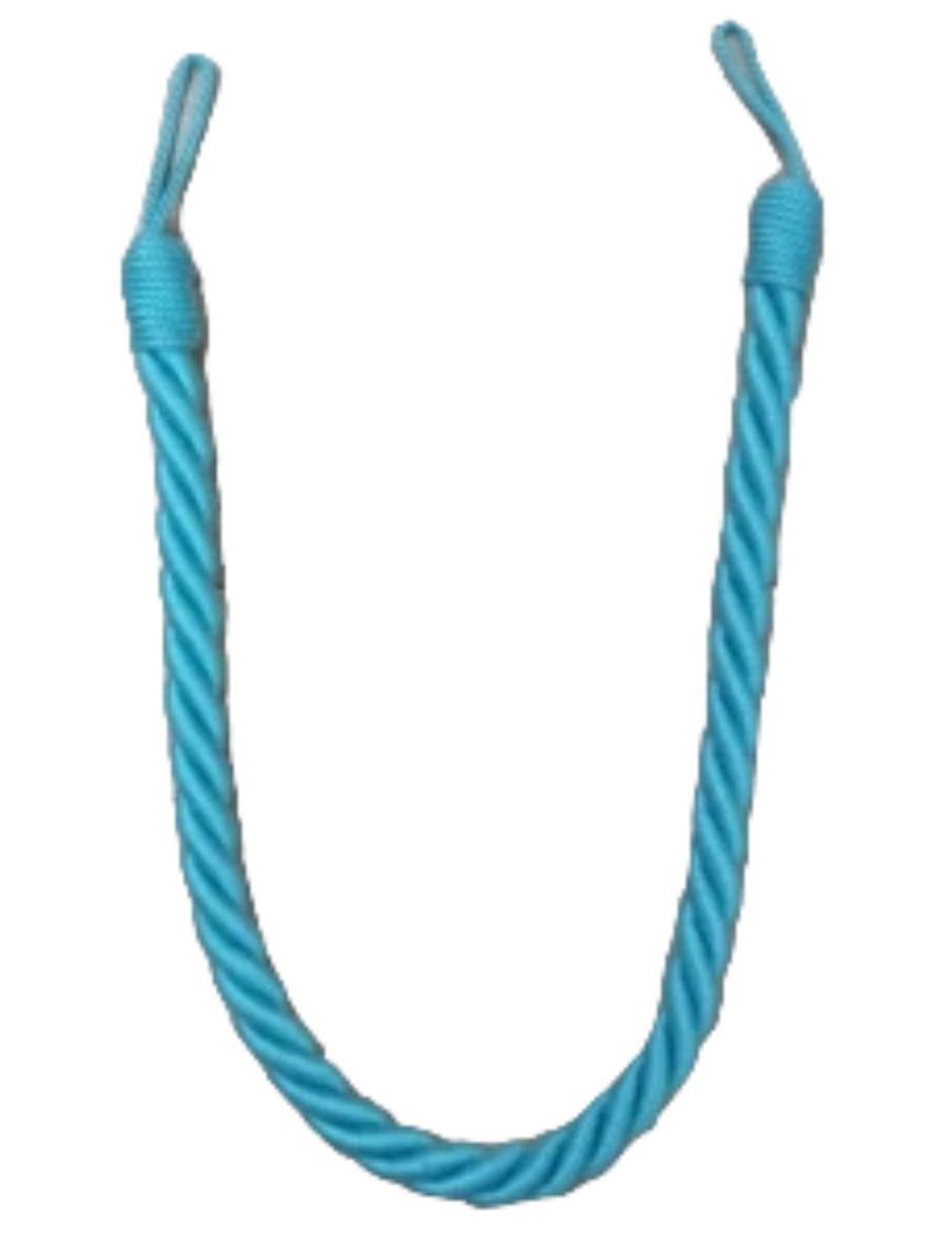 Teal Pale (1092) Rope tie back 80cm