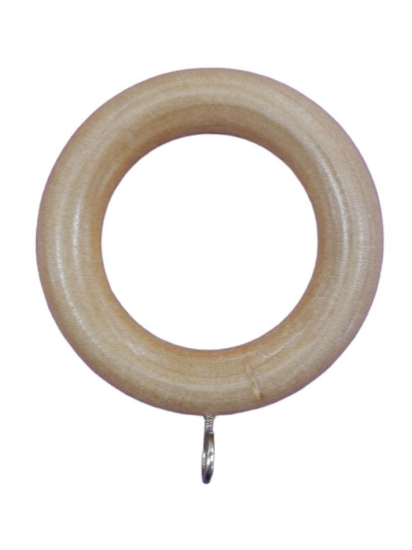 Natural Standard Wooden Curtain Rings 28mm