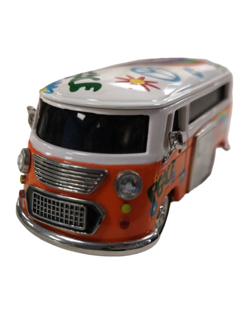 Orange Miniature Clock Camper Van