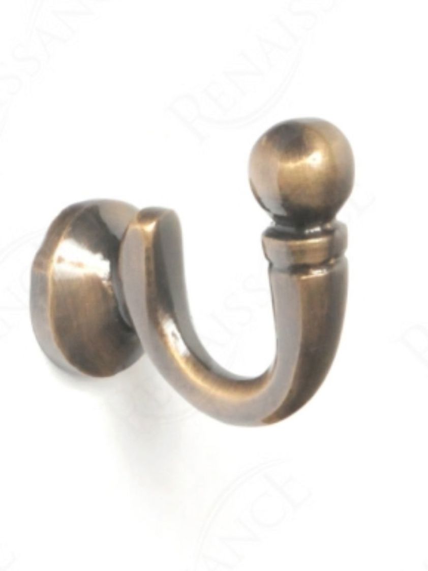 Antique Brass Ball End Tie Back Hooks