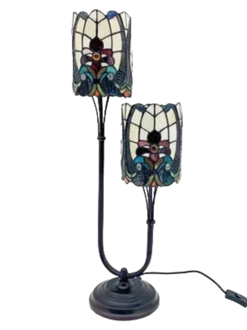 6" Twin Stem Tiffany Lamp (7525)